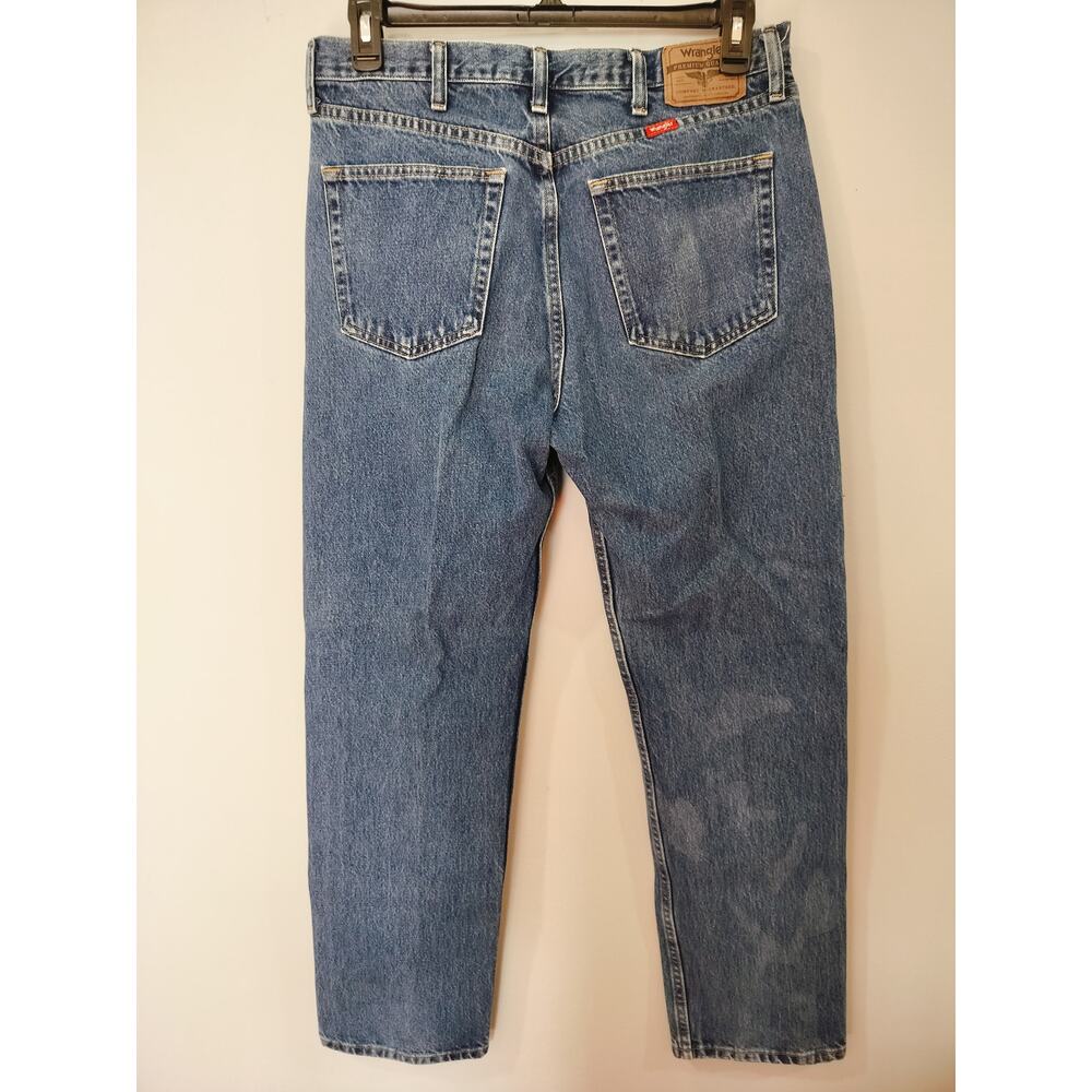 Wrangler 35x32 Regular Fit Jeans Men Blue Denim Straight Leg Cotton - Picture 5 of 9